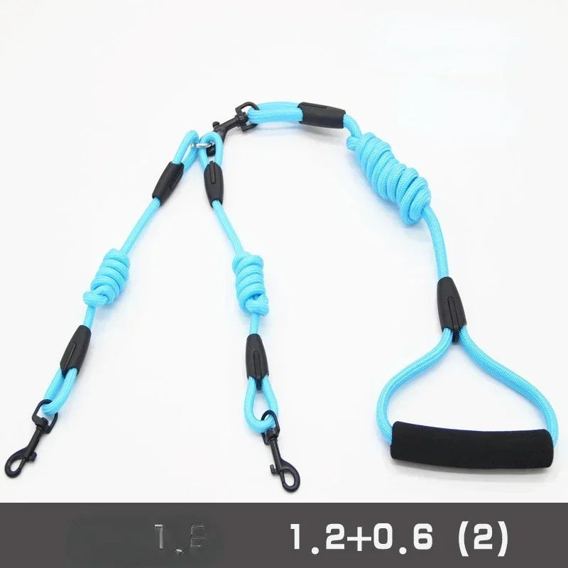 Leashes Dogs 2 Double Accessories Small for Leash Pet Chihuahua Dog 2 Ways Pet Nylon Dogs Lead Double Twin Coupler Stuff Black