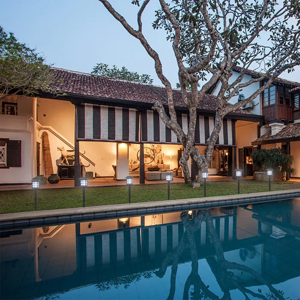 6pcs White LED Solar Lantern Torch Light Garden Landscape Lighting