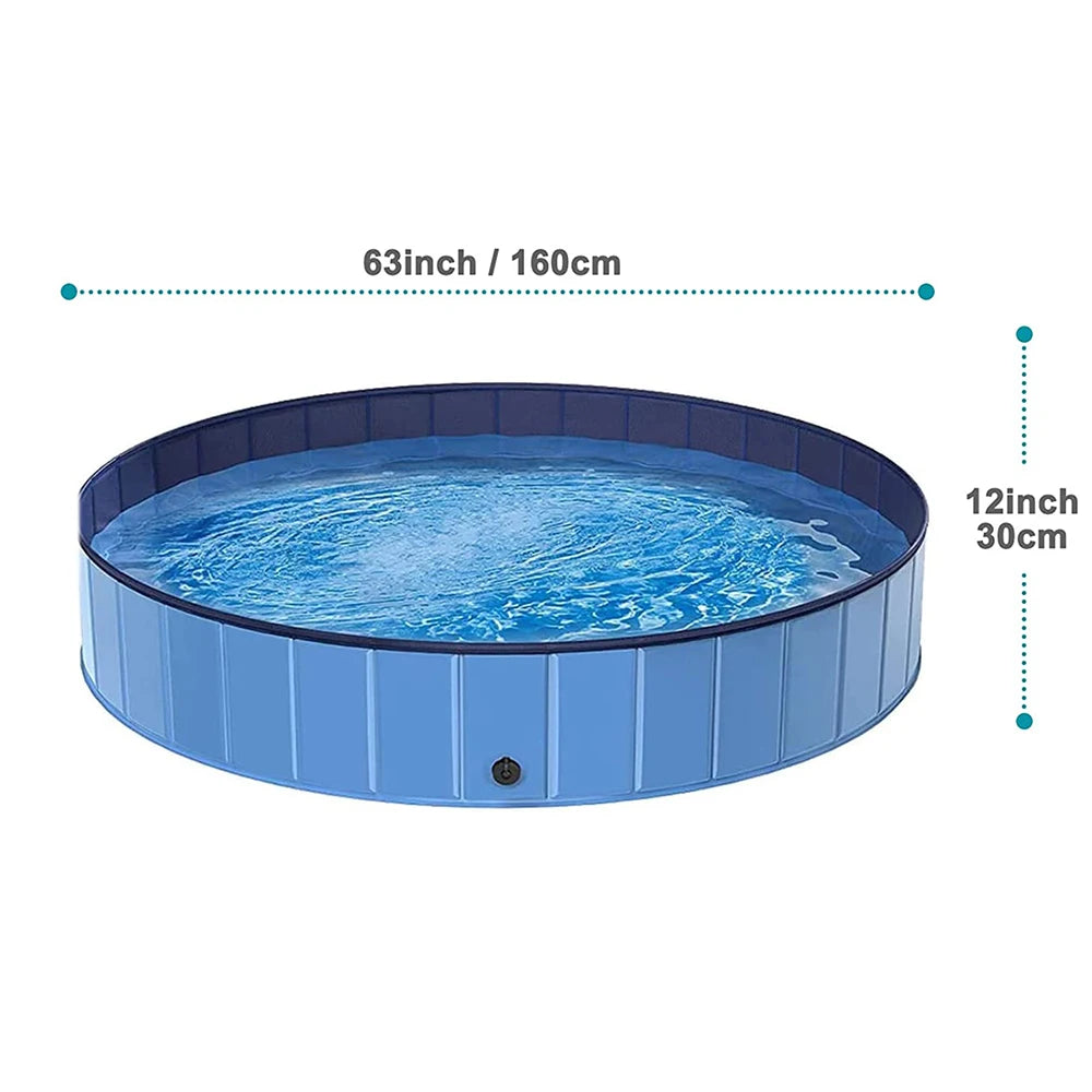 Dog Swimming Pool or Pool Cover Portable Plastic Pool Grooming Tub Bathing Scratch Resistance Pet Pools Bathtub for Large Dogs