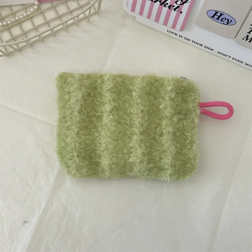 Heart Printed Cute Small Lipstick Cosmetic Bag Travel Makeup Organizer Toiletry Storage Bag Pouch Card Holder Purse Bags