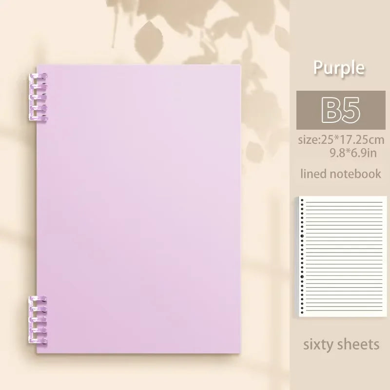 Customized High Quality Binder Notebook B5 Spiral Notebooks for Students Vintage Wholesale Planner for School and Office Use