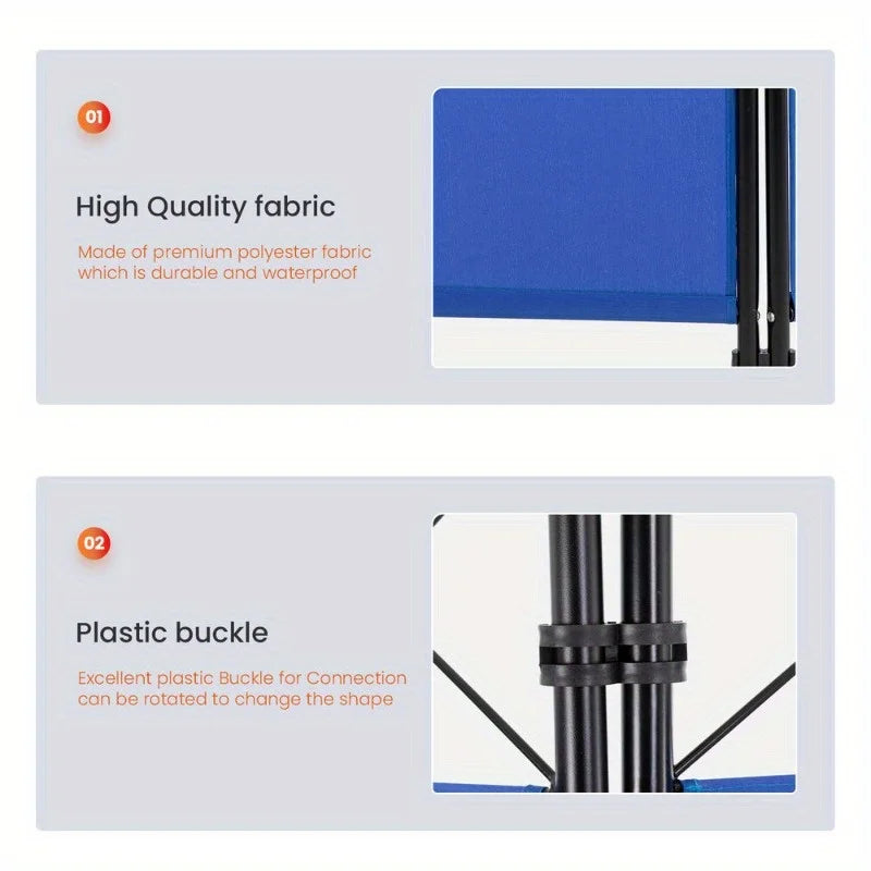 4 Panel Room divider 6FT steel frame screen Folding privacy divider Freestanding