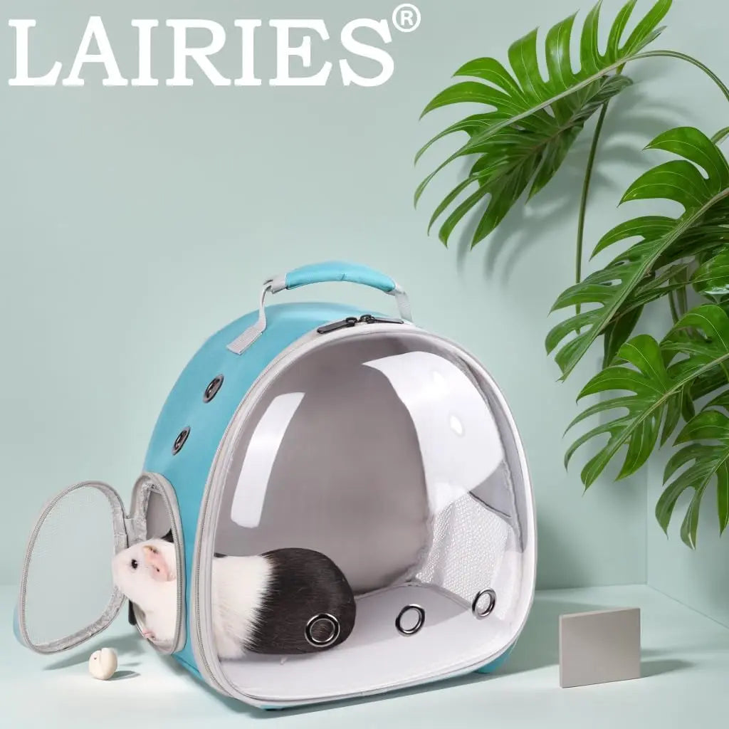 Portable small animal backpack for travel, breathable pet tote bag, cage for guinea pigs, rabbits, dragons, squirrels
