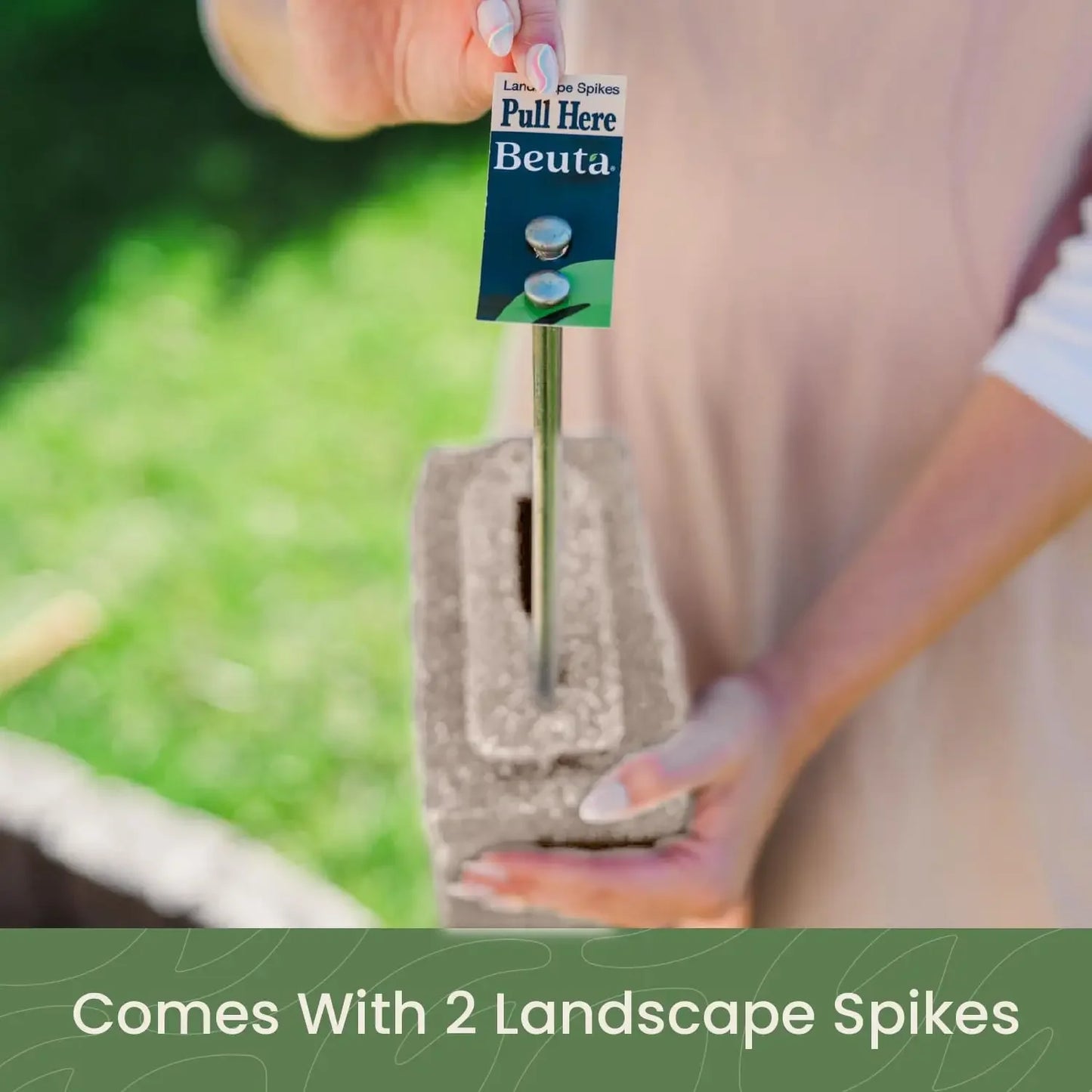 Garden Edging Border for Flower Beds & Yard Edging – 4 Pack | Each Section Has 6 Blocks 48" L x 4" W x 6.5" H | 8 Spikes