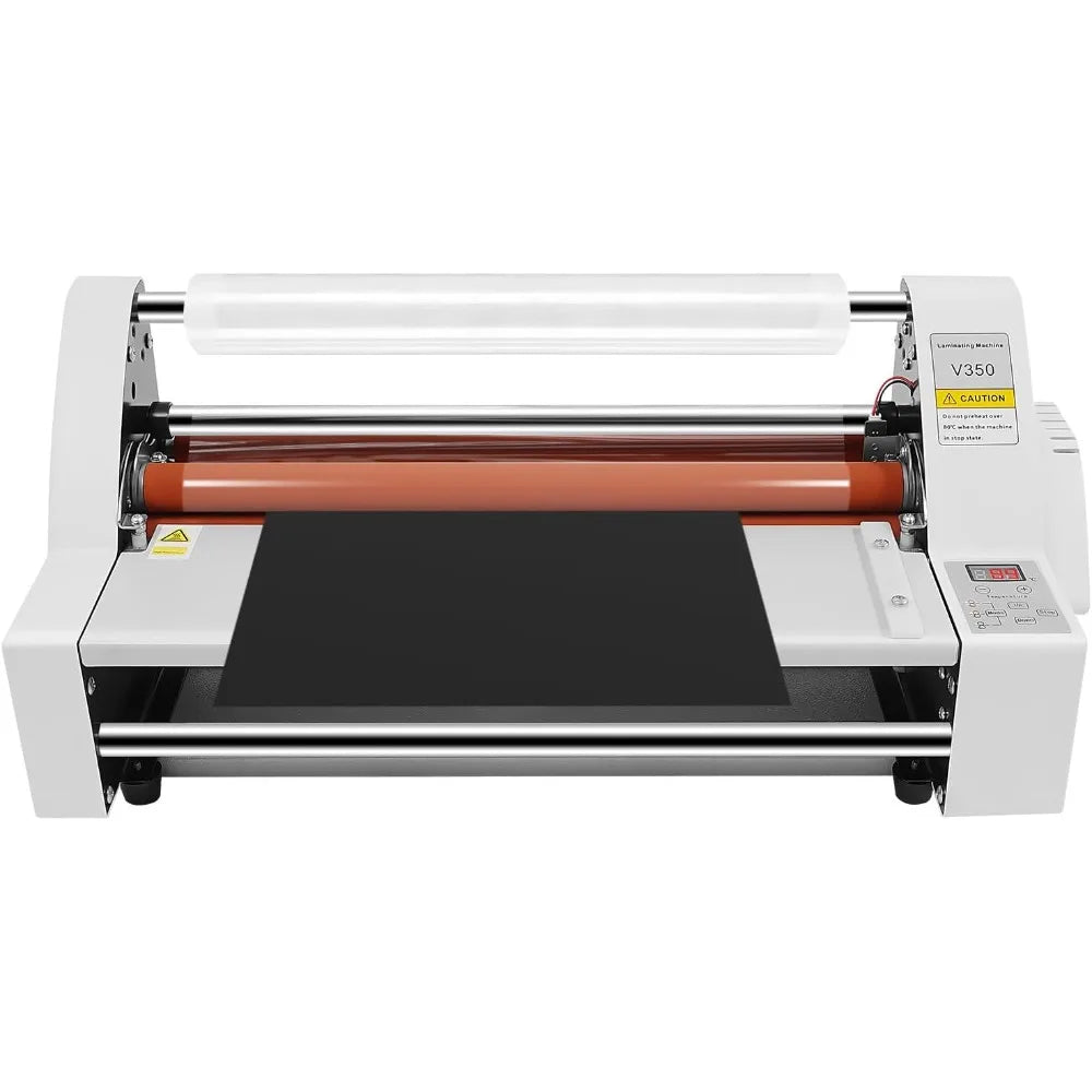 Electronic Laminating Machine 4-Roller V350 Laminator Machine 110V 350MM Roll Laminator Hot/Cold Lamination Sheets
