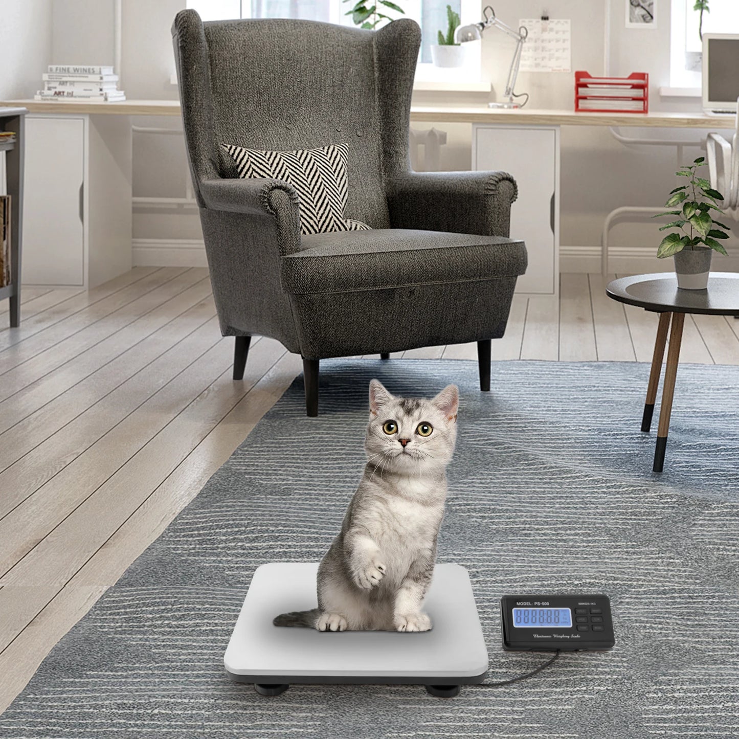 150KG/0.05KG Pet Digital-Scale Digital Platform Scale for Cats Dogs Measure Tool Electronic Kitchen Scale (kg/oz/lb)