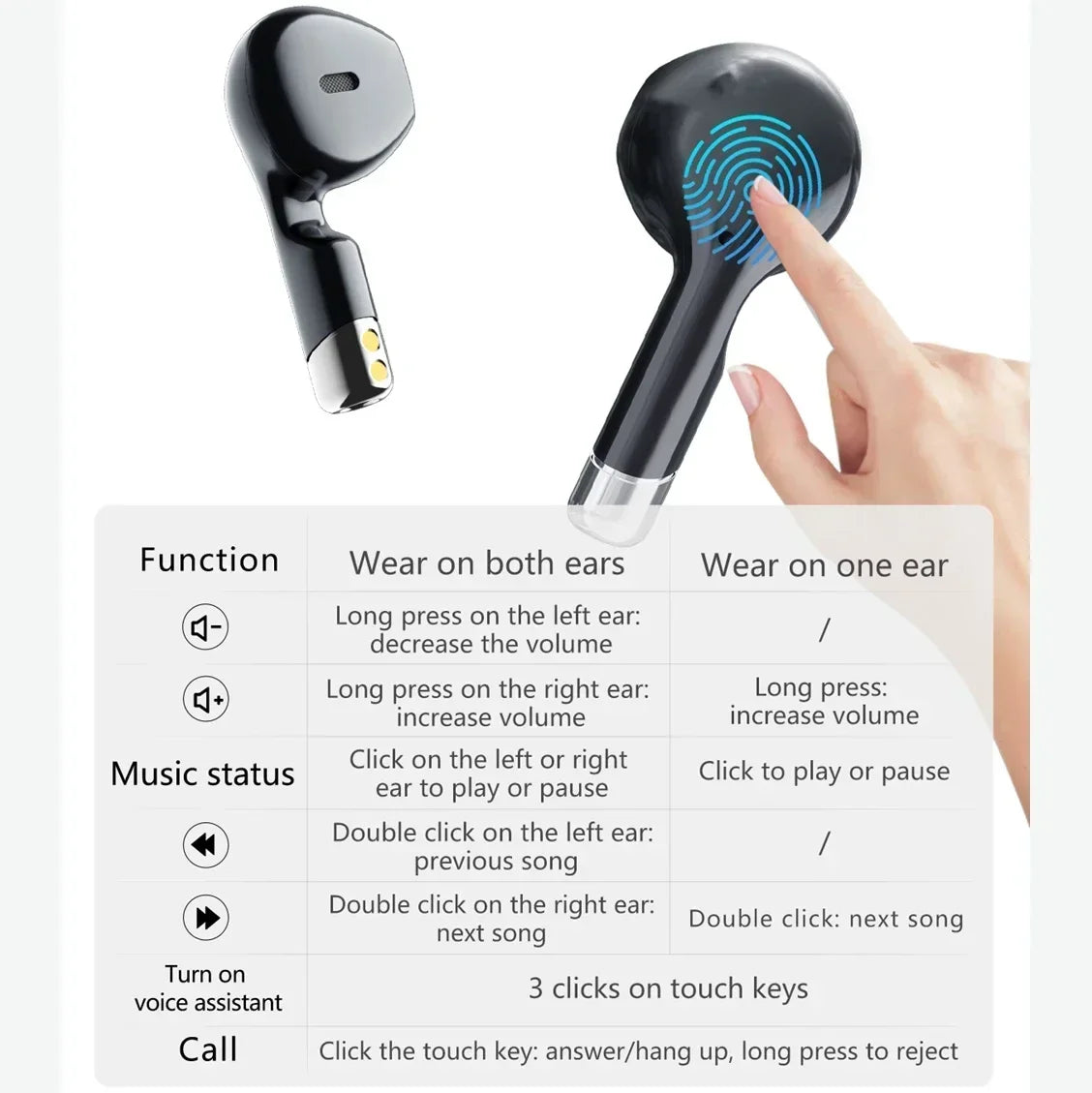 New 2-In-1 Smart Watch With Ear Buds For Men 2 Inch NFC Wireless Call Fitness Music Control For Huawei Smartphone