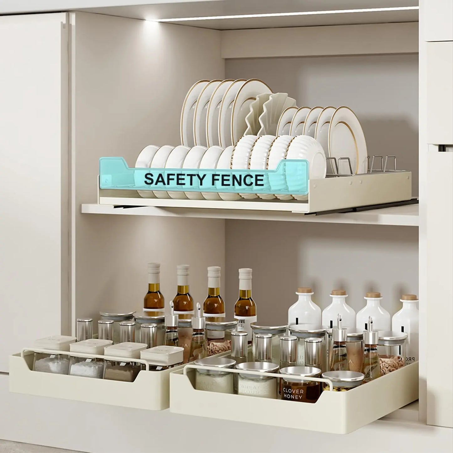 Pull Out Cabinet Organizer, Slide Out Dish Drying Rack for Kitchen Cabinets, Pull Out Shelves for Kitchen Under Sink Organizer