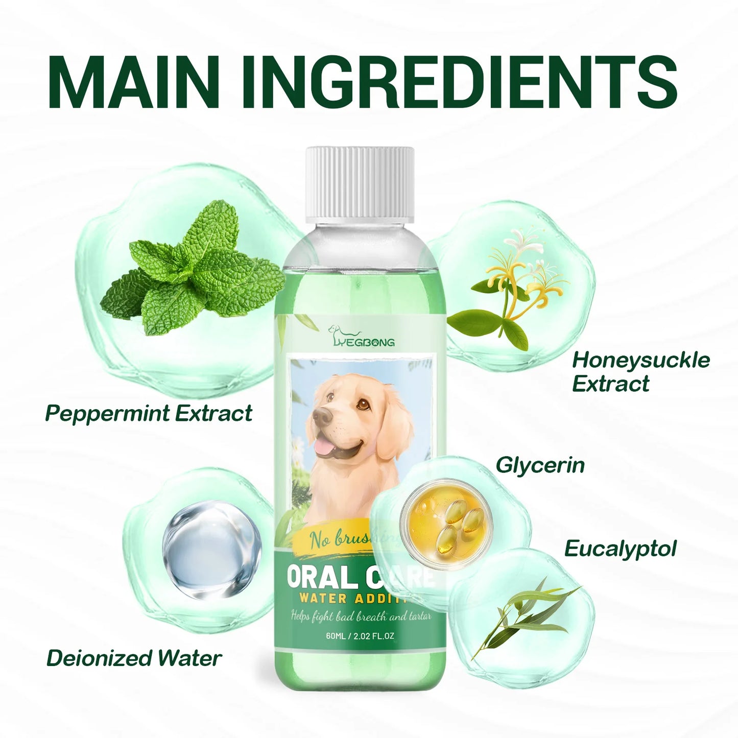 Pet Fresh Breath Cleanser Teeth Water Dog Dog Cat Tooth Stains Mouth Cleaning Ear Canal Odor Cleaning Earwax