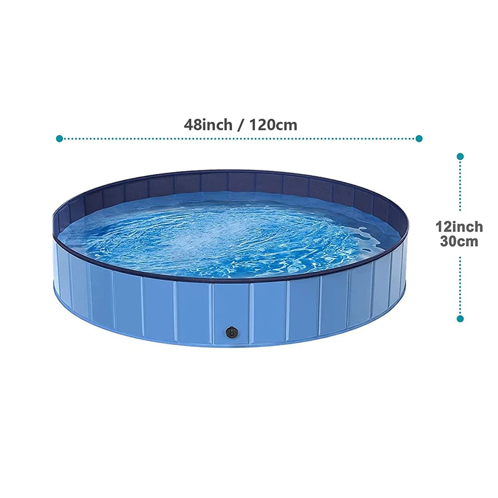 Dog Swimming Pool or Pool Cover Portable Plastic Pool Grooming Tub Bathing Scratch Resistance Pet Pools Bathtub for Large Dogs