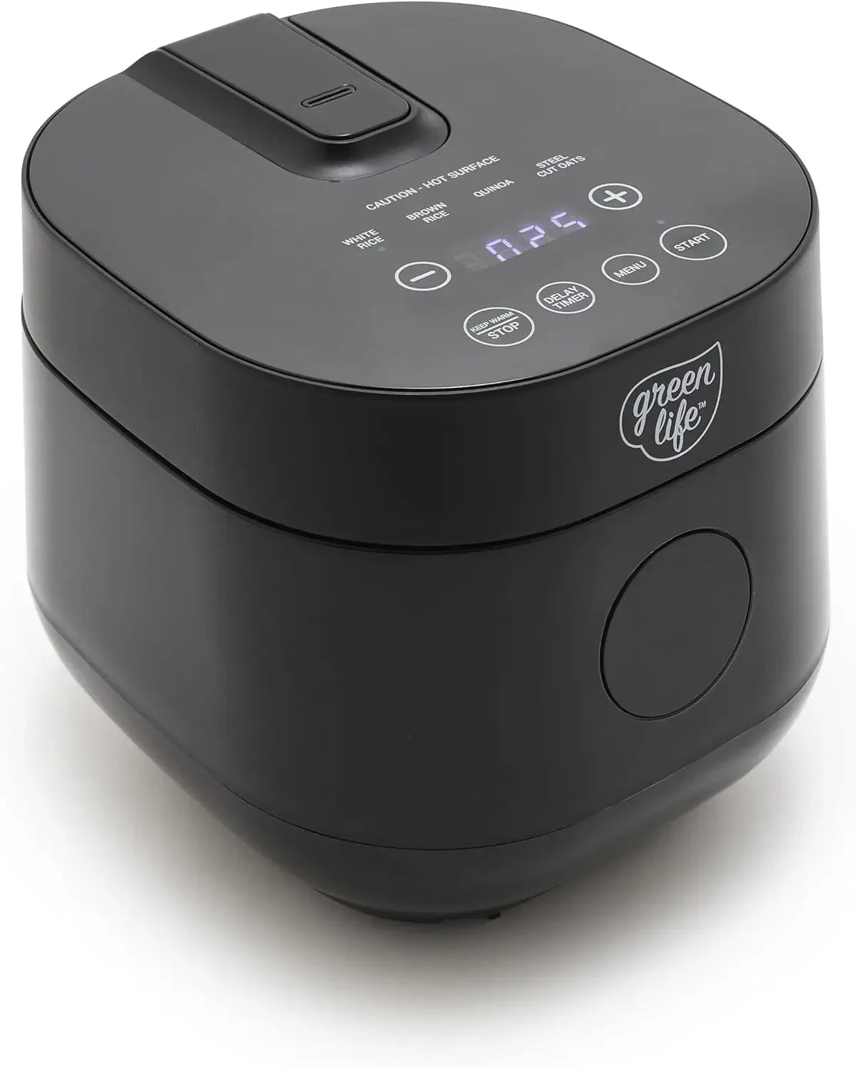 Digital Rice Cooker, 2 Cups Uncooked/4 Cooked Rice, PFAS & PFOA-Free Removable Ceramic Dishwasher Safe Pot, Healthy Cooking, Aut