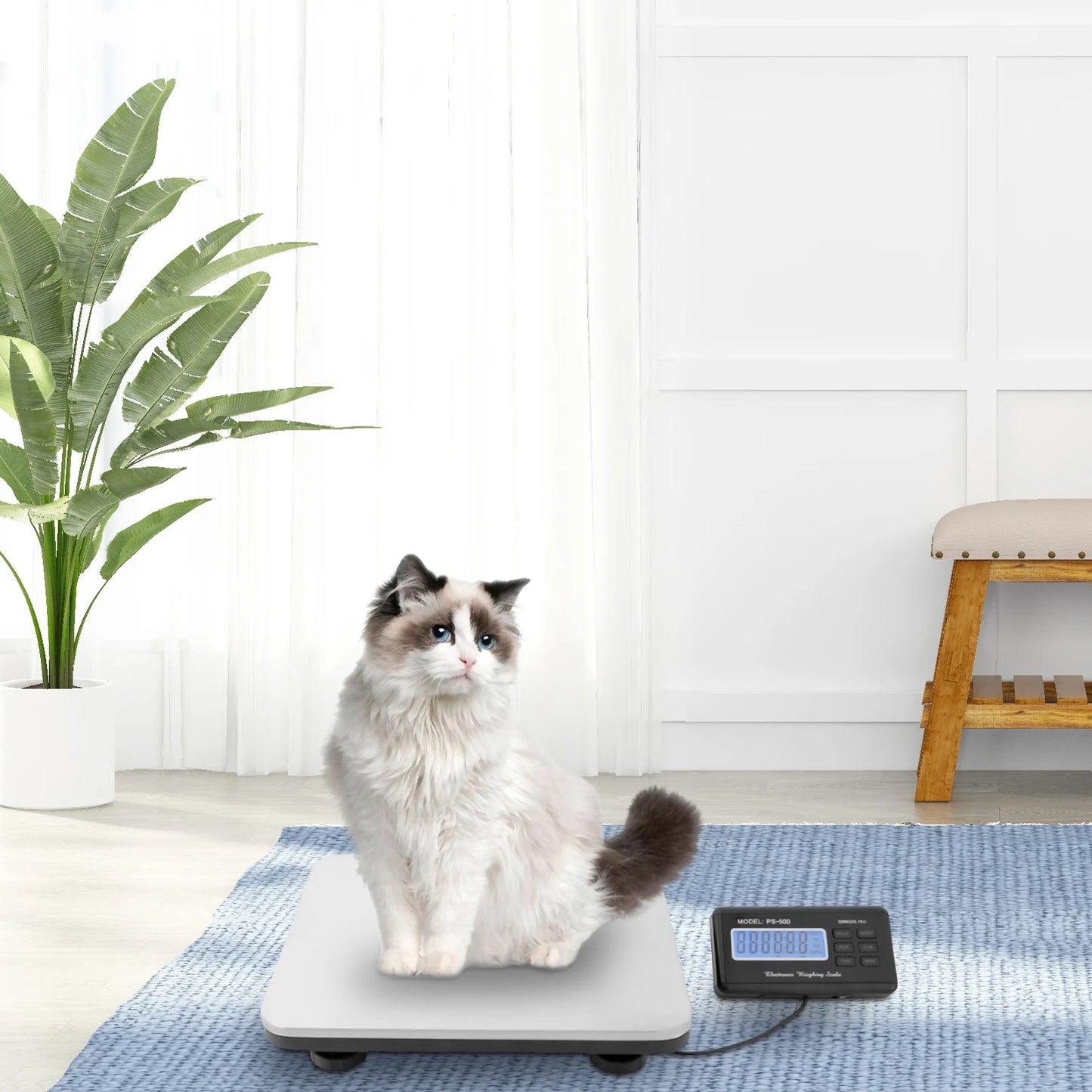150KG/0.05KG Pet Digital-Scale Digital Platform Scale for Cats Dogs Measure Tool Electronic Kitchen Scale (kg/oz/lb)