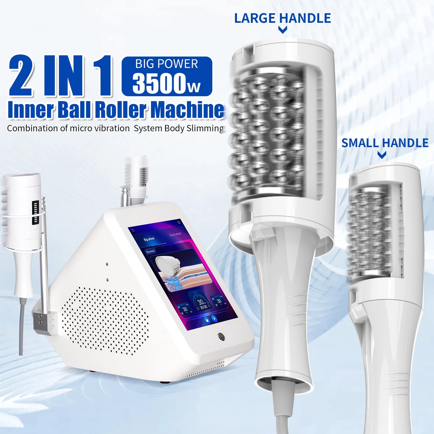 200HZ Slimming Cellulite Reduction Roller Infrared Vacuum Massage Beauty Machine 6000W Inner Ball Roller for Body Care