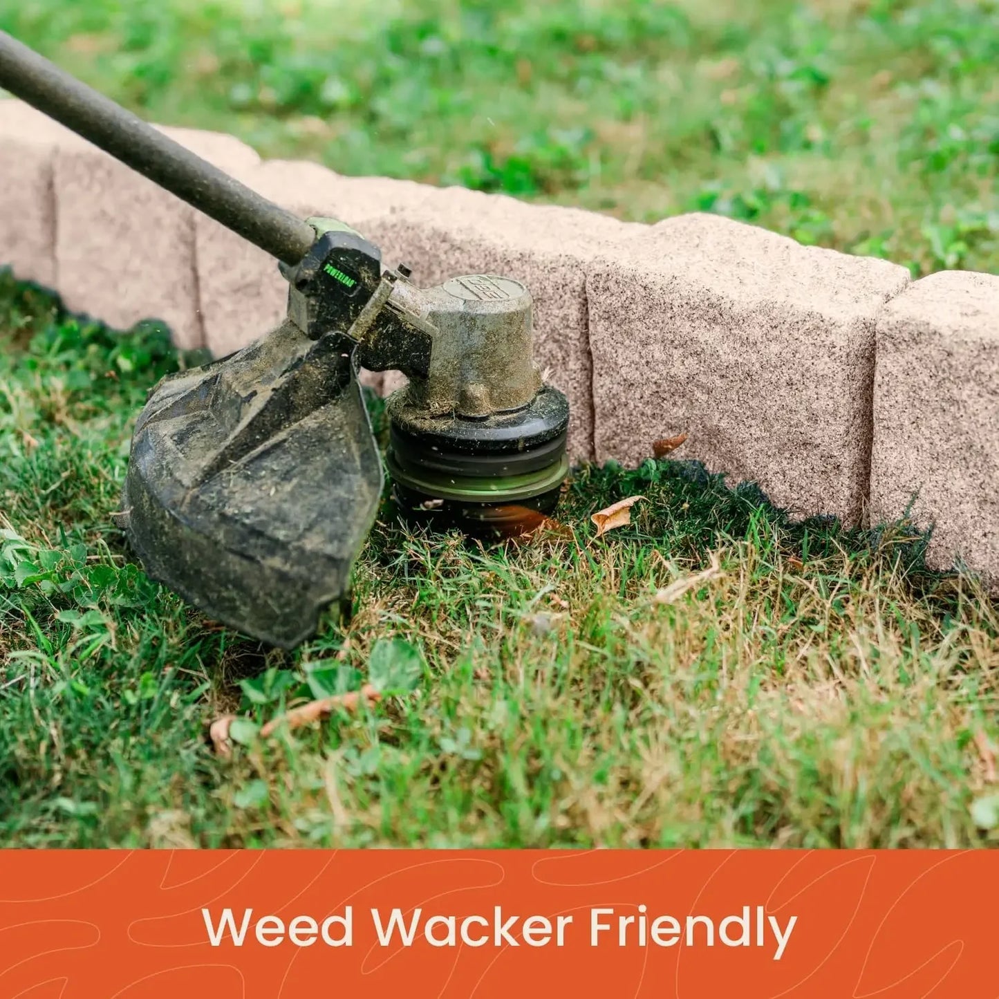 Garden Edging Border for Flower Beds & Yard Edging – 4 Pack | Each Section Has 6 Blocks 48" L x 4" W x 6.5" H | 8 Spikes