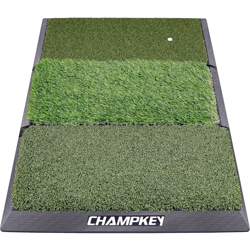 Professional Tri-Turf Golf Hitting Mat | Heavy Duty Rubber Backing Practice Mat Ideal for Indoor and Outdoor  Artificial Lawn