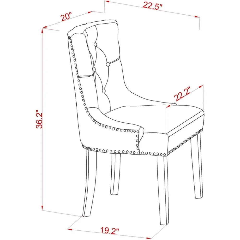 DLFR3-MAH-05 3 Piece Dinette Set for Small Spaces Contains a Round Dining Table with Dropleaf and 2 Doeskin Linen Fabric Uphols