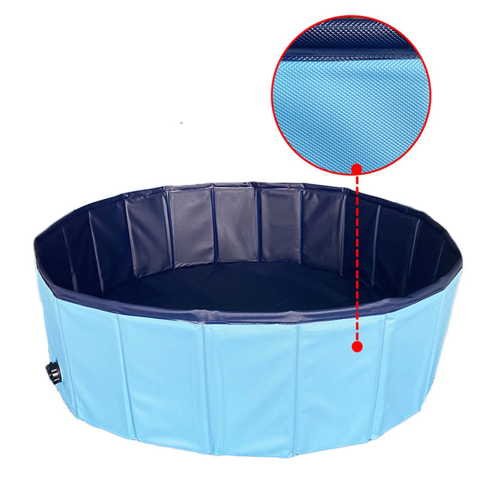 Dog Swimming Pool or Pool Cover Portable Plastic Pool Grooming Tub Bathing Scratch Resistance Pet Pools Bathtub for Large Dogs