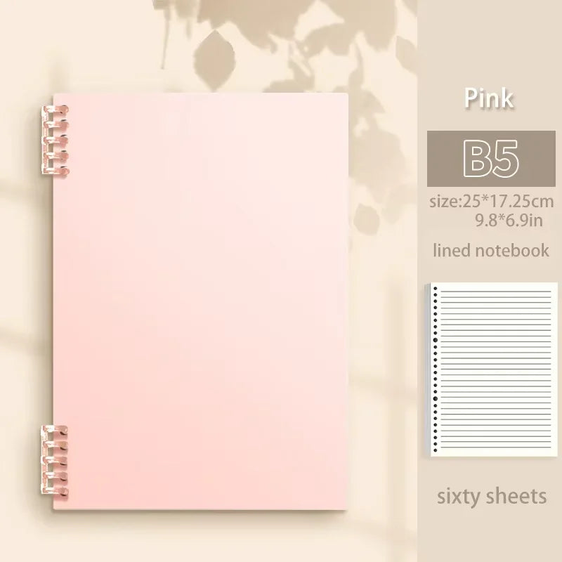 Customized High Quality Binder Notebook B5 Spiral Notebooks for Students Vintage Wholesale Planner for School and Office Use