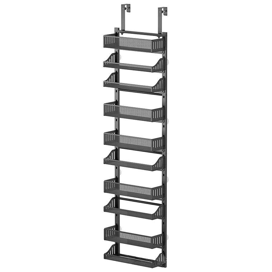 Over The Door Pantry Organizer, 10-Tier Pantry Door Hanging Heavy-Duty Carbon Steel Storage Rack Can Organizer For Kitchen Spice