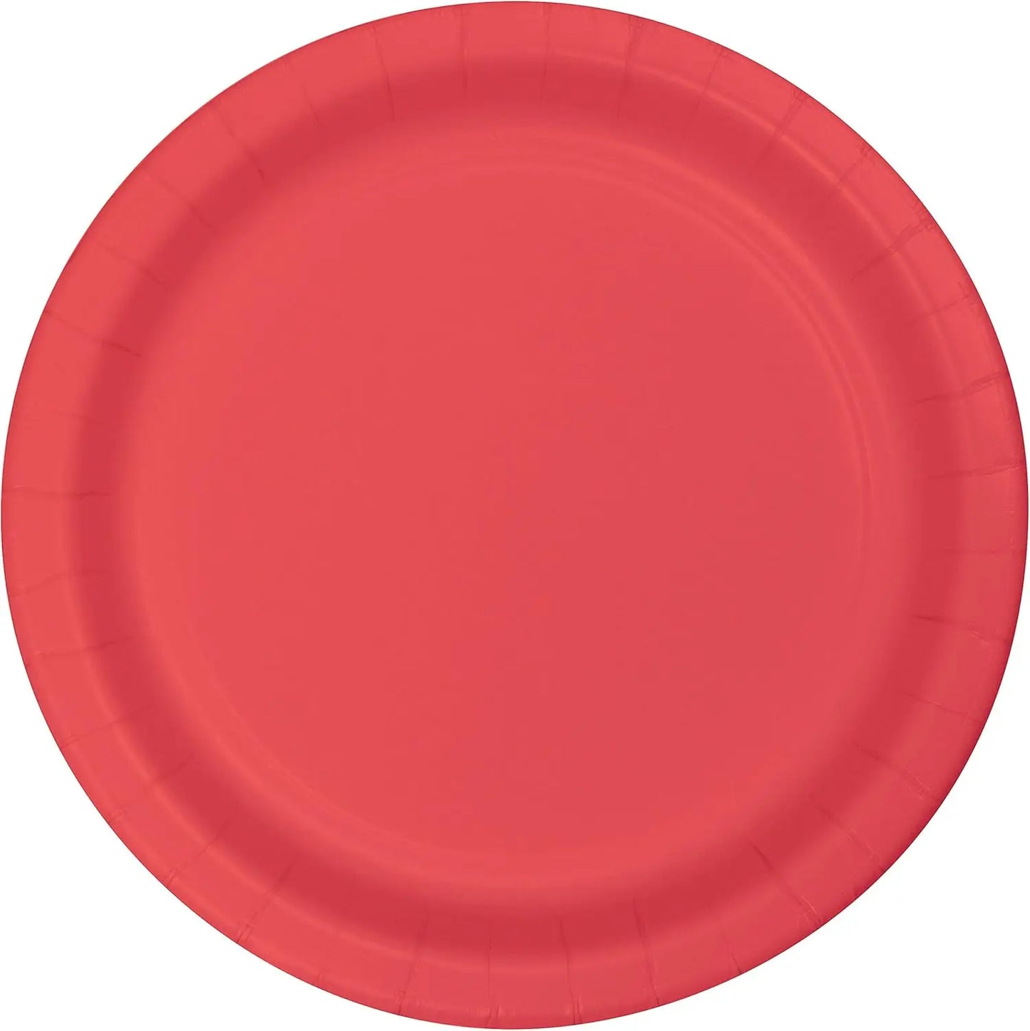 Touch of Color 24 Count 6.75" Lunch Plate, Coral
