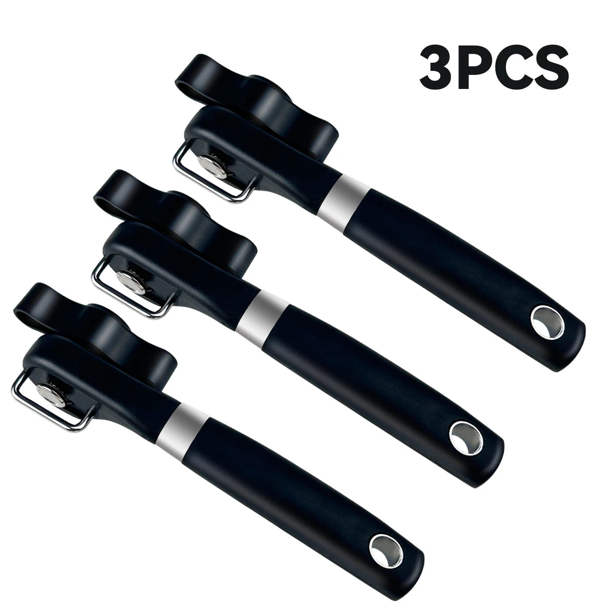 Safe Cut Can Opener Food Grade Stainless Steel Cutting Can Opener Smooth Edge Can Opener handheld for Kitchen & Restaurant