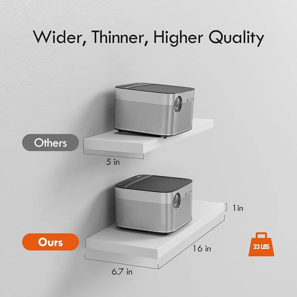 Floating Wall Shelves Set of 4 Rustic MDF Storage Shelving Easy Installation Space Saving Bedroom Kitchen Living Room