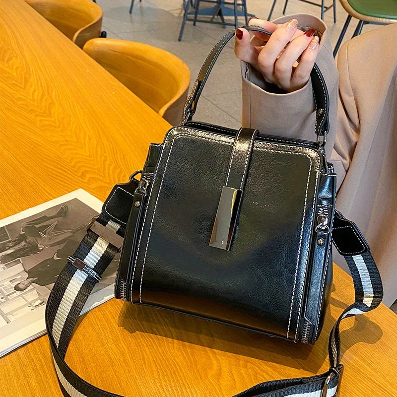 PU Leather Solid Color Small Handbag, Adjustable Shoulder Strap, Women's Crossbody Bag,  Ideal Choice for Everyday Use and Gifts