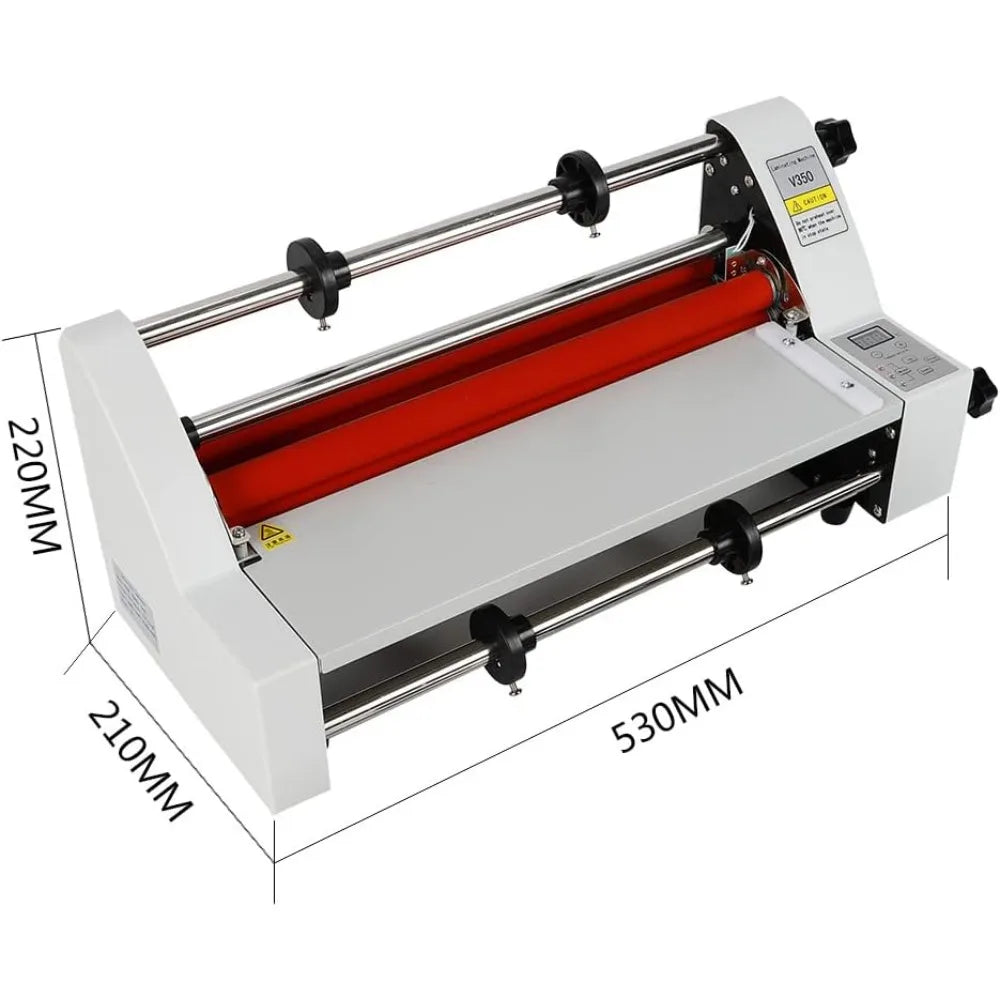 Electronic Laminating Machine 4-Roller V350 Laminator Machine 110V 350MM Roll Laminator Hot/Cold Lamination Sheets