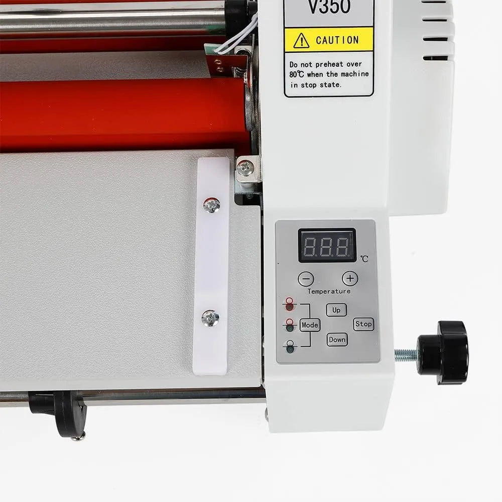 Electronic Laminating Machine 4-Roller V350 Laminator Machine 110V 350MM Roll Laminator Hot/Cold Lamination Sheets