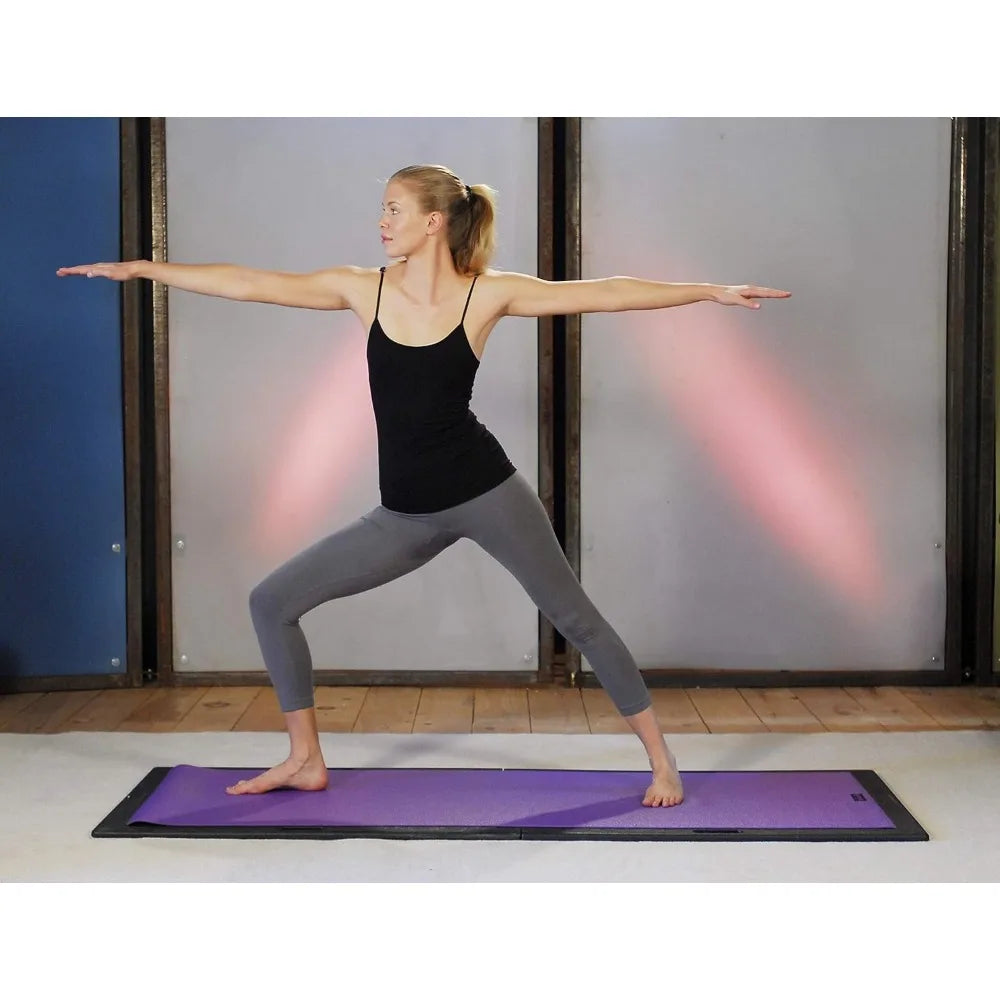 Yoga mat for carpet or outdoors | black | portable floor for enhanced yoga, Pilates or ballet