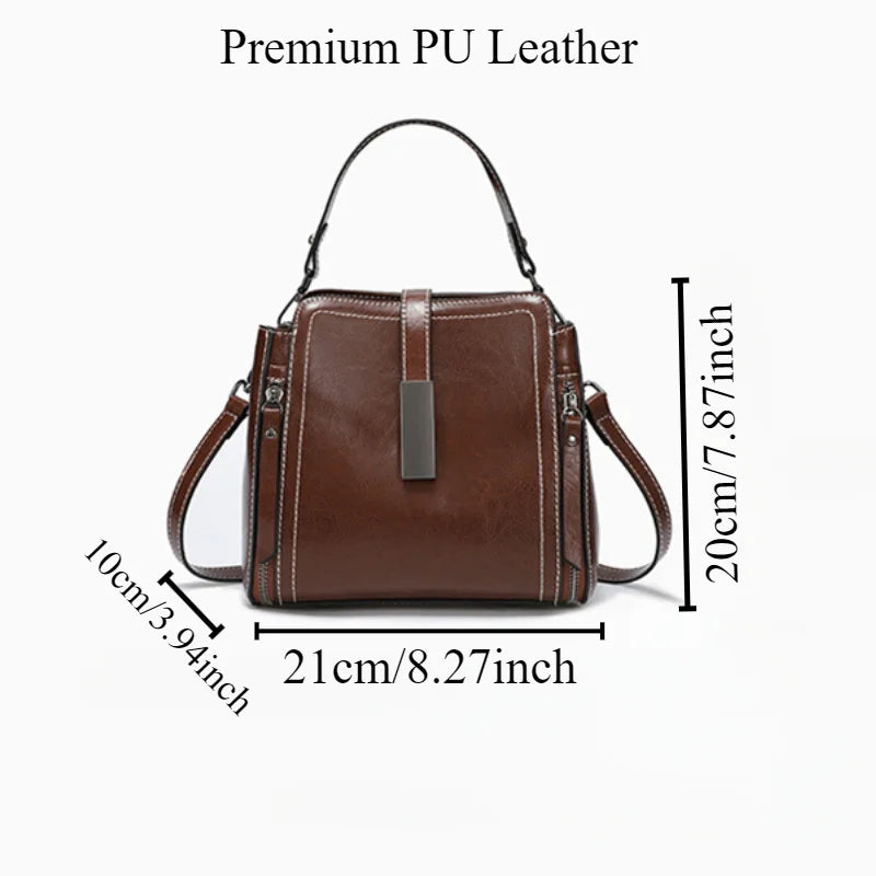 PU Leather Solid Color Small Handbag, Adjustable Shoulder Strap, Women's Crossbody Bag,  Ideal Choice for Everyday Use and Gifts