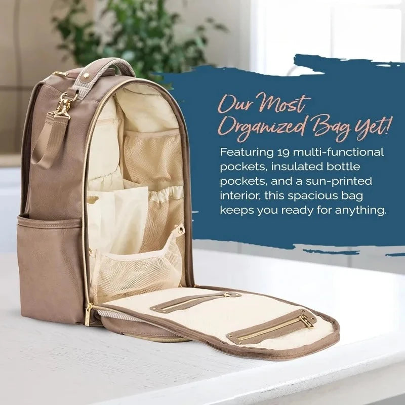 Hot-Sell!Diaper Bag Backpack – Large Capacity  Plus Baby Backpack Diaper Bag Featuring 19 Pockets, Changing Pad, Stroller