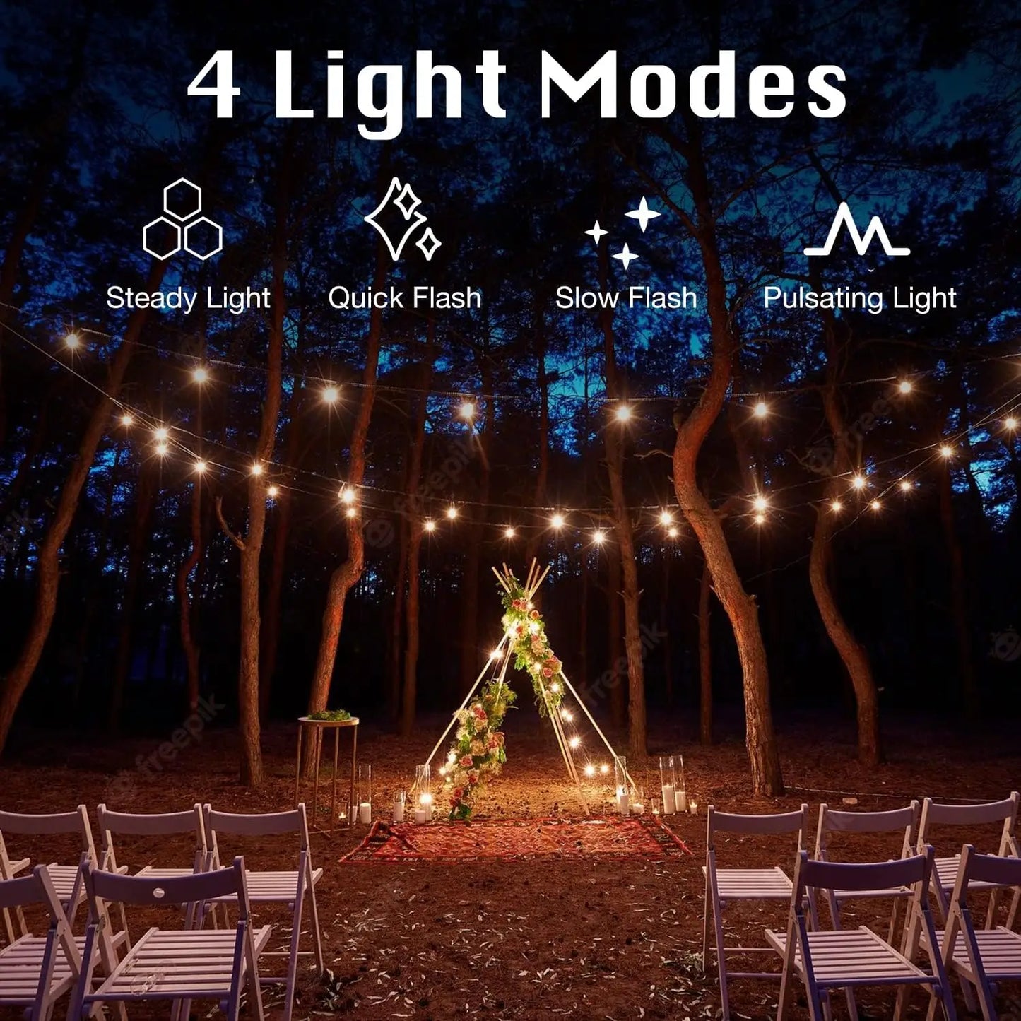 St38 Solar String Lights, 50 Feet Solar Outdoor String Lights, 2700K Warm White Hanging Lights, Weather-Resistant Materials, 12+1 Shatterproof Bulbs, E12 Sockets for Outdoor Courtyards, Backyard, Porch