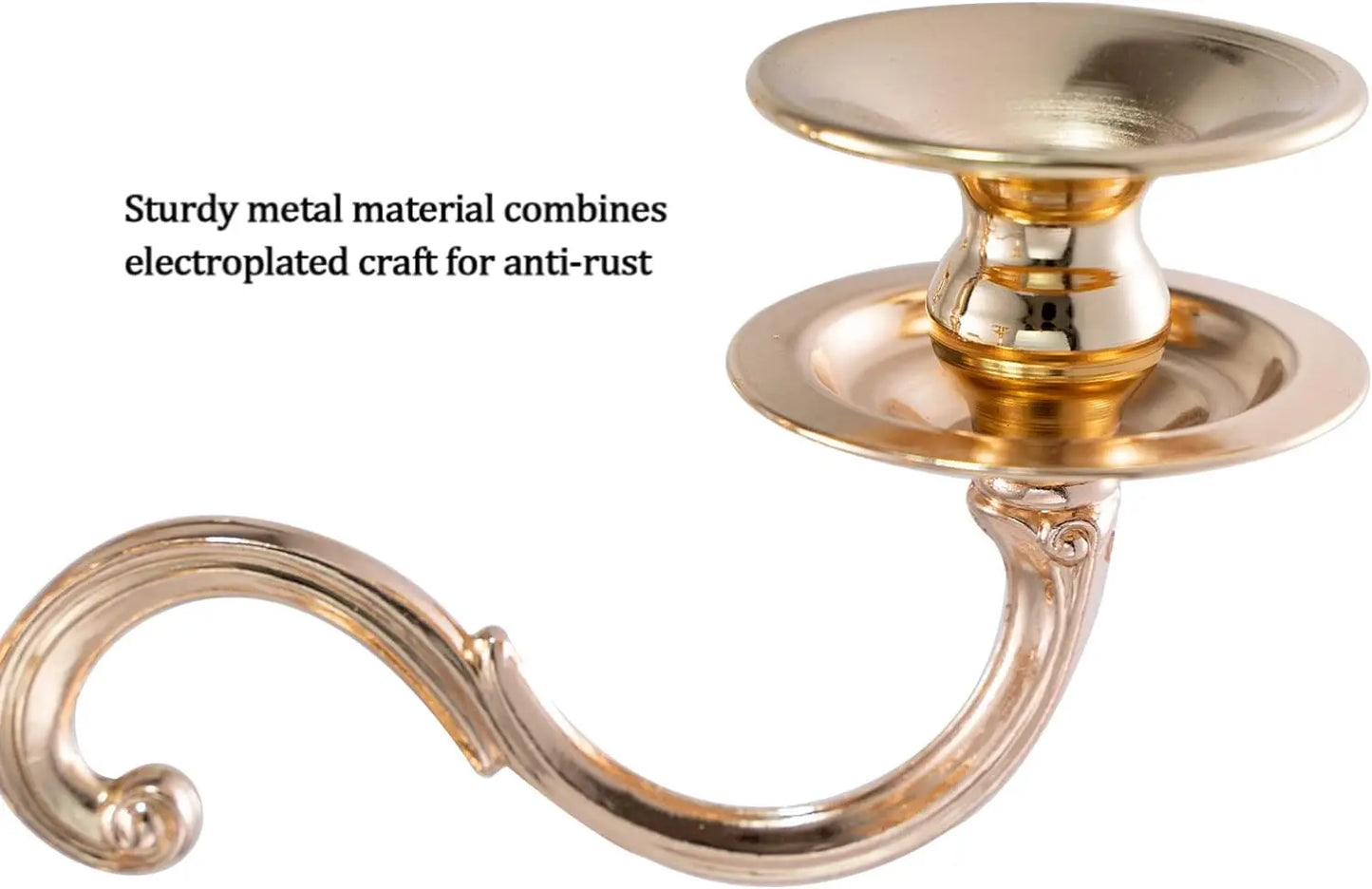 4Pcs 5 Arm Candelabra Candle Holder for Table Centerpieces Gold Metal Candlestick Holder for Wedding Decorative(28 Inch Tall)